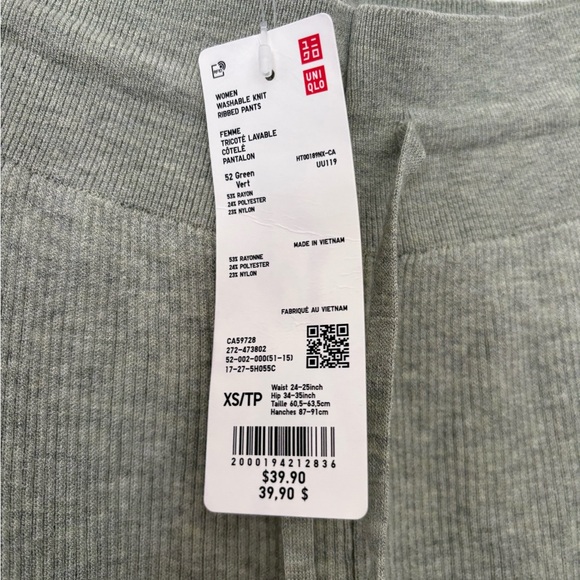 Uniqlo Light Green Pants - Picture 3 of 4